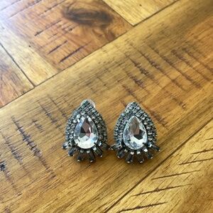 Vintage-Inspired Crystal Statement Stud Earrings